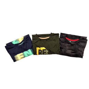 Lot of 3 All In Motion Boys Active T-Shirts Size Medium Short Sleeve Athletic